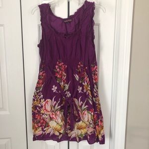 Purple Floral Andrew & Co. Dress